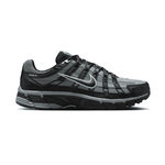 P-6000 Black Cool Grey athletic running shoe with black and grey design and silver Nike swoosh.