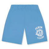 Light blue Denim Tears University mesh shorts with white logo print