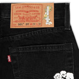 DENIM TEARS x LEVIS COTTON WREATH JEANS BLACK