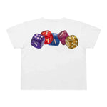 Suavo World Dice T-Shirt on model 5'9 medium size boxy fit vintage wash cotton