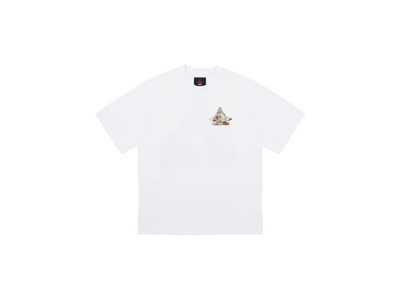 Palace x Vivienne Westwood white T-shirt with graphic logo.