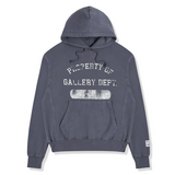 Gallery Dept. vintage washed navy hoodie with "Property Of Gallery Dept." print and front pocket