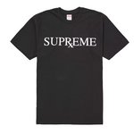 Black Supreme RX Tee with white logo print front