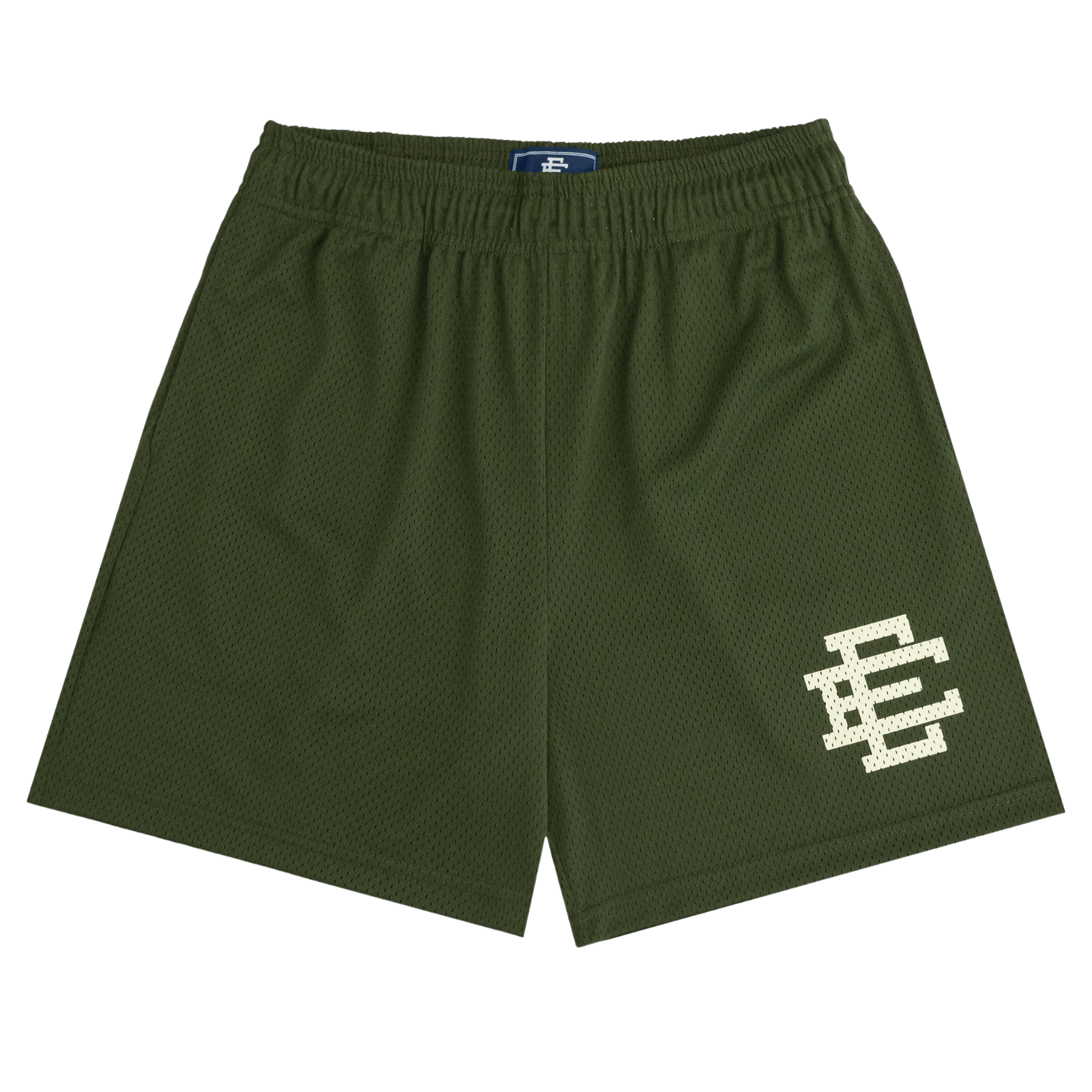 Eric Emanuel EE Basic Shorts in Chive and Off White colors