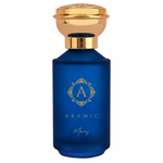 Aramic Mercy Eau De Parfum 50ml blue bottle with gold cap inspired by Dior Oud Ispahan fragrance