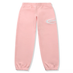Drama Call Pink White Sweatpants with elastic waistband and cuffs.