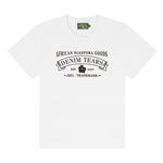 Denim Tears ADG white tee with black logo design.