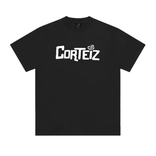Corteiz Poleras Tee black front view with logo detail