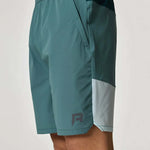 Reprimo Flight Shorts in forest green and mint.