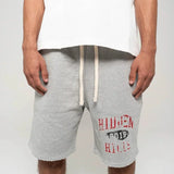 Suavo World Hidden Hills grey shorts with drawstring.