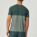 Reprimo Flight T-Shirt in hunter green and botanical with lightweight breathable fabric and reflective strips for visibility