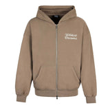 Wildest Dreams taupe zip-up hoodie with front pockets and hood