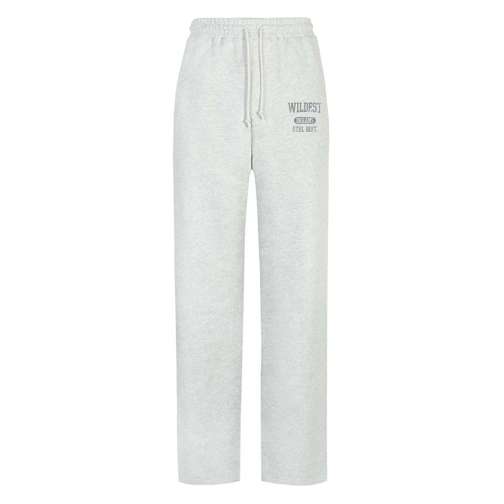 Wildest Dreams Grey varsity joggers with drawstring waist and logo print