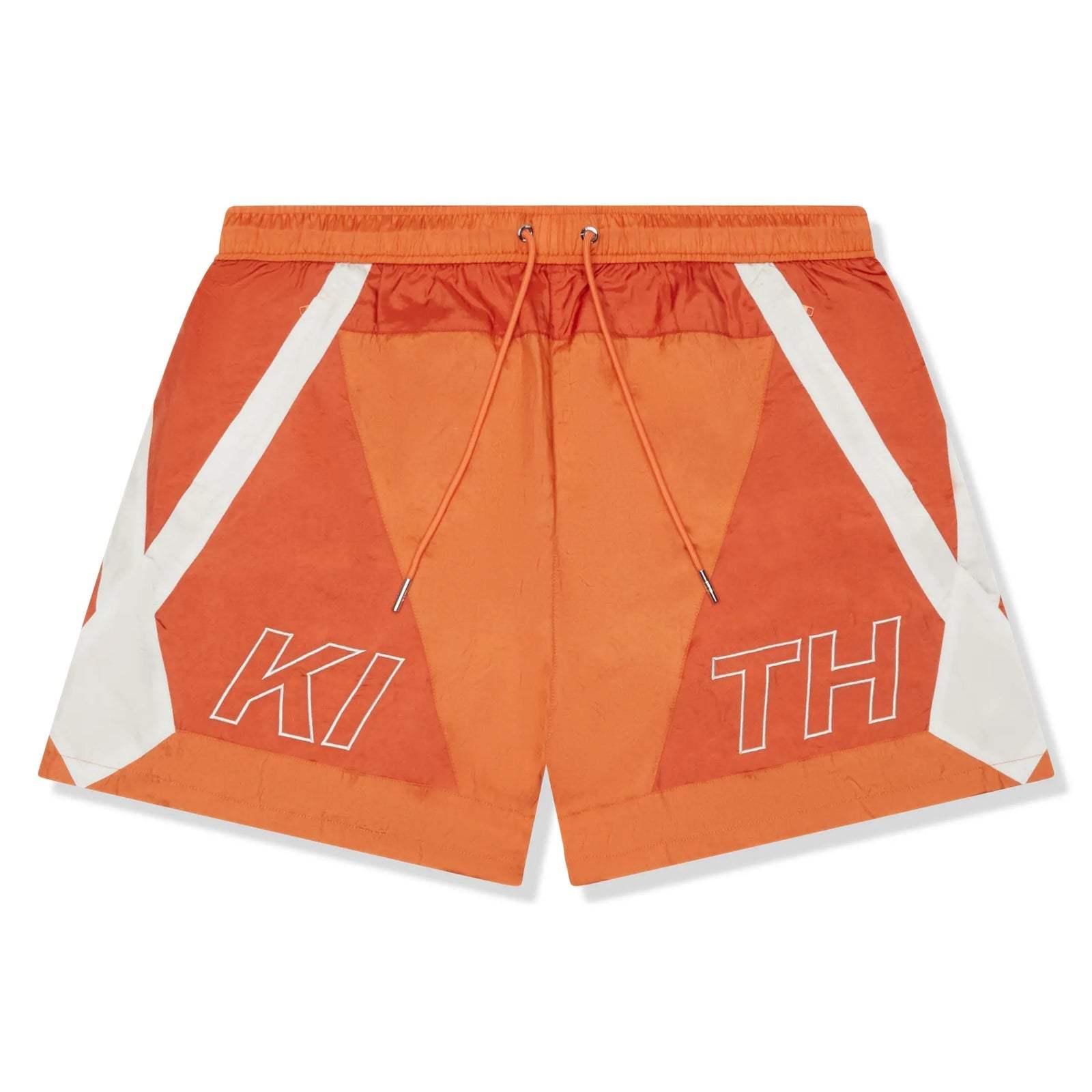Kith Washed Nylon Turbo Short in Clementine color from SS26 collection