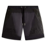Black Kith Washed Turbo shorts with drawstring waistband and zippered pockets