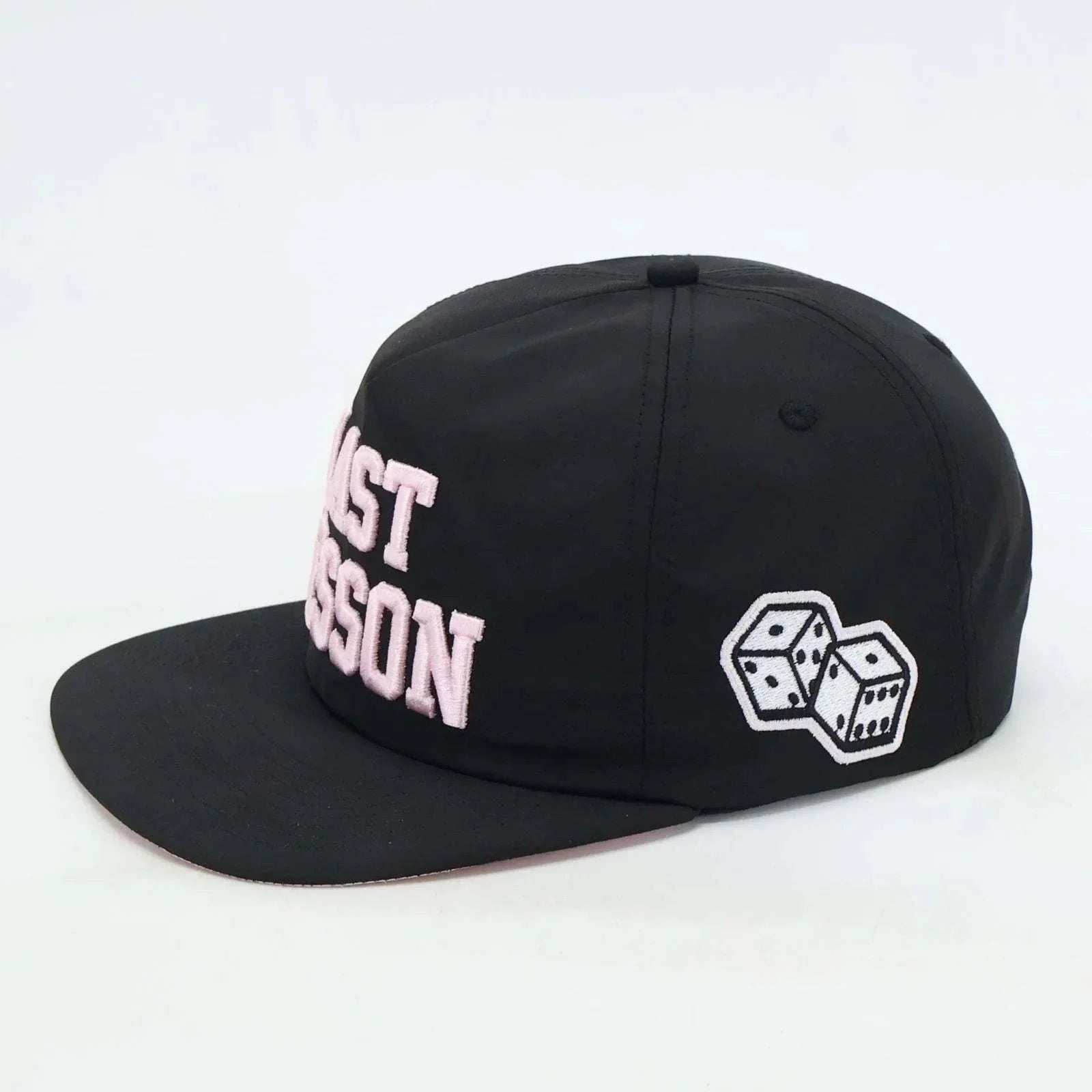 Black Last Lesson SnapBack Hat with embroidered design.