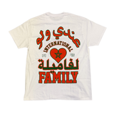 Corteiz International Family Tee in white displayed on model
