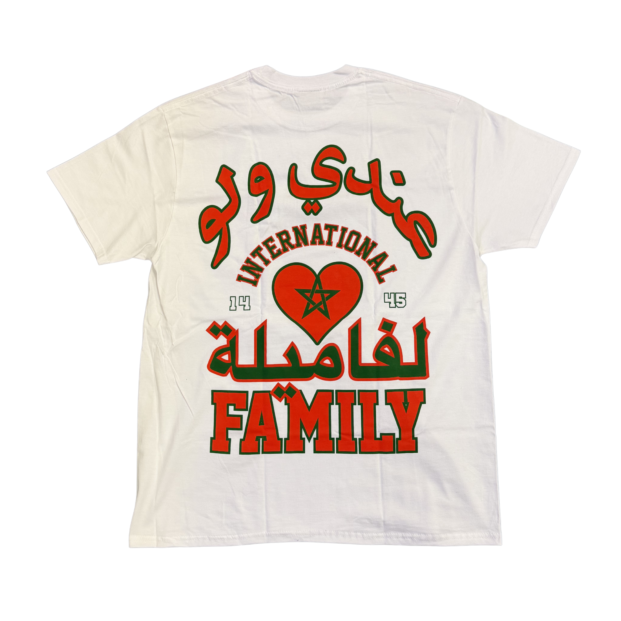 Corteiz International Family Tee in white displayed on model