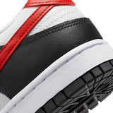 Nike Dunk Low Black White Red Swoosh Panda