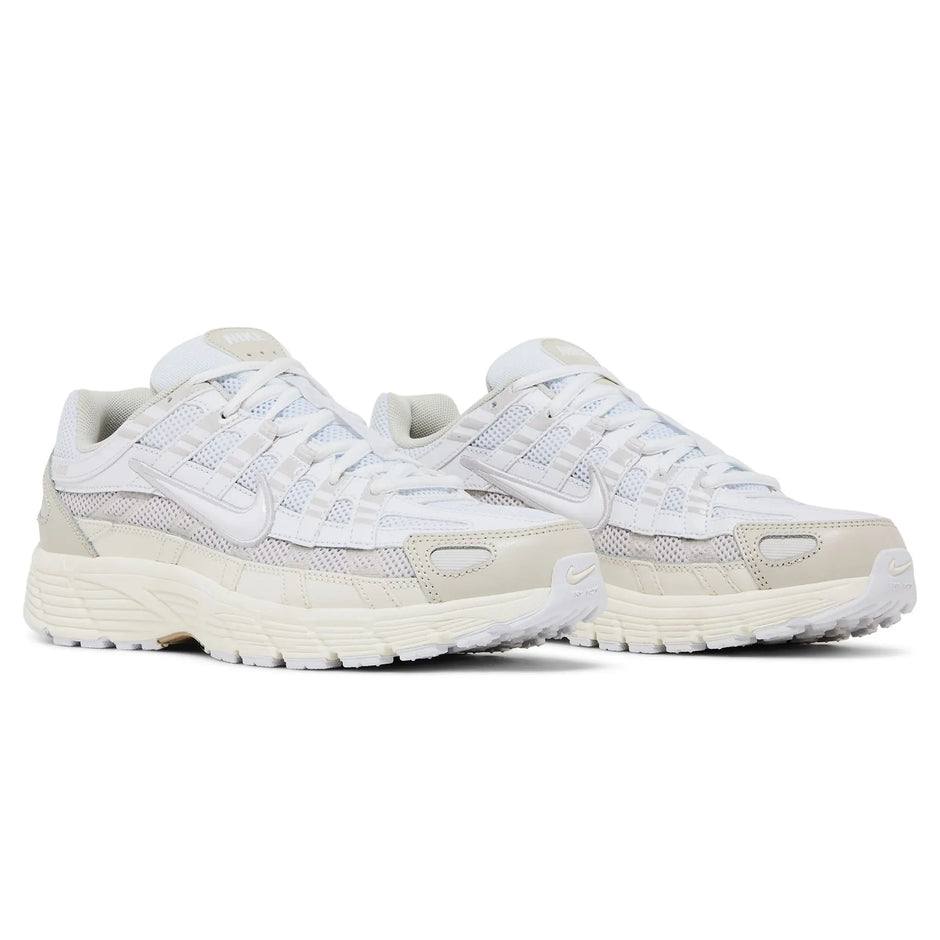 P-6000 White Sail sneakers with mesh and leather design.