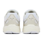 Rear view of P-6000 White Sail sneakers showcasing mesh and leather design.