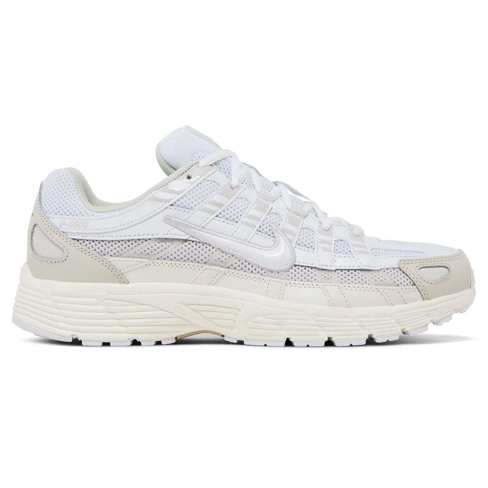 P-6000 White Sail sneaker with mesh and leather upper.
