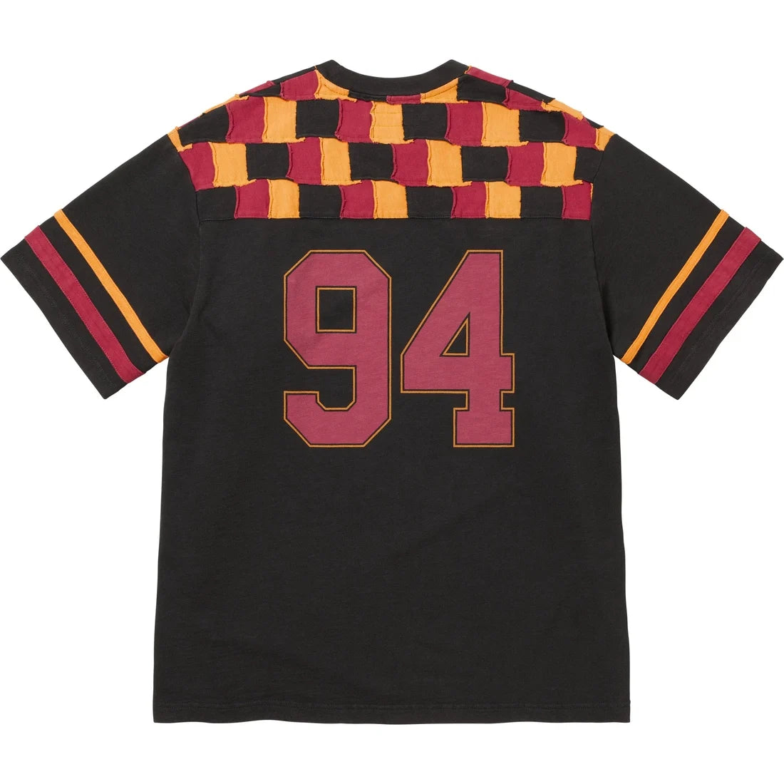 Supreme Patchwork Yoke Black Football Top – 1LUX