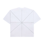 White Saint Mind Pathway T-shirt with embroidery, oversized fit, 100% cotton, worn by 5ft10 model