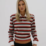 Cherry Location Red Layered Tee front view on white background