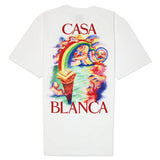 White Casablanca Nature T-shirt with colorful artistic design and CASA BLANCA text