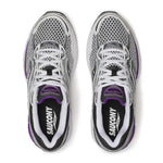 Saucony OG ProGrid running shoe in silver and purple, model ProGrid Omni 9