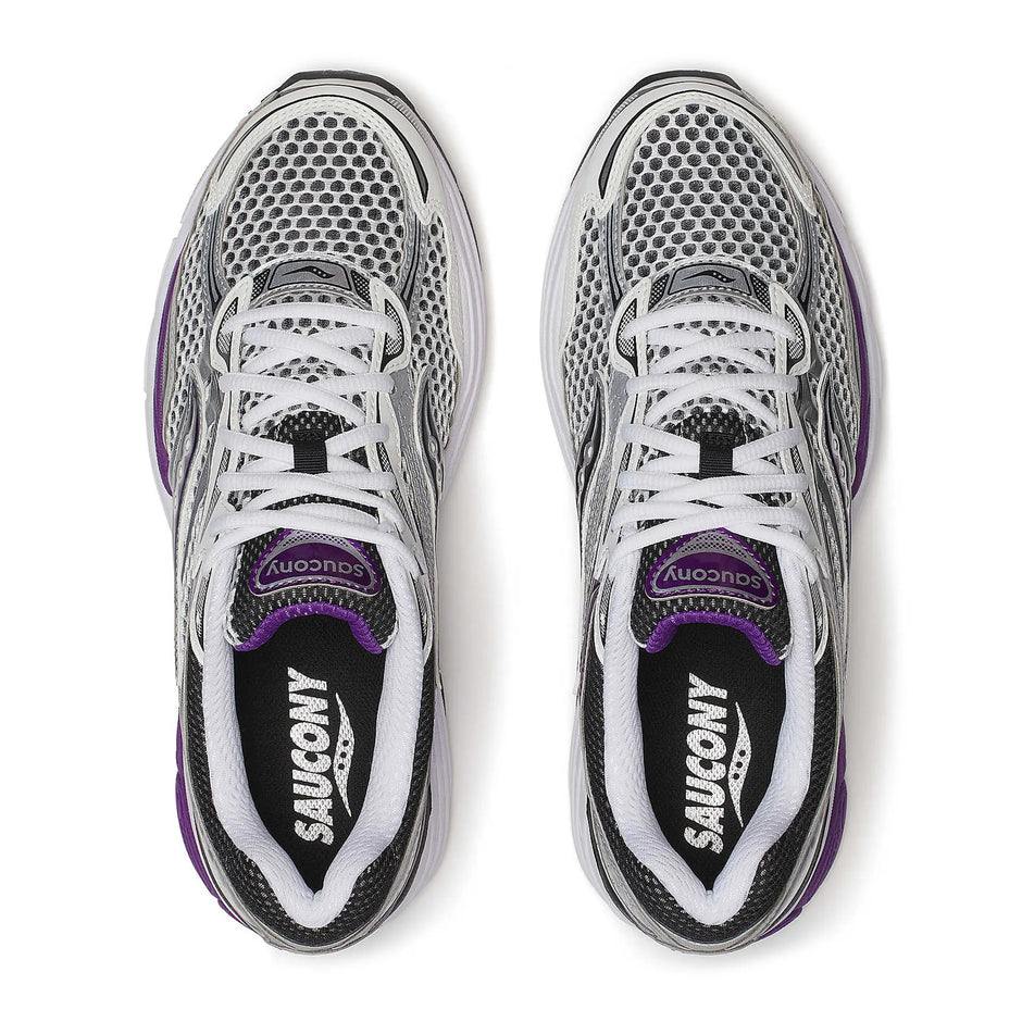 Saucony OG ProGrid running shoe in silver and purple, model ProGrid Omni 9