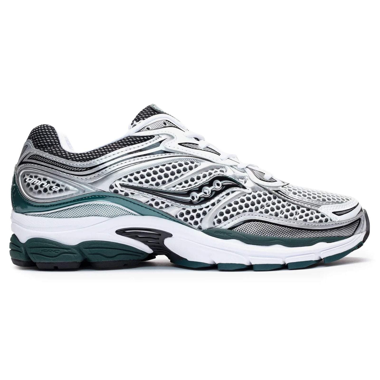 Saucony ProGrid Omni 9 running shoe in pine green color