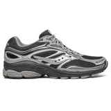 Saucony Progrid Omni 9 running shoe in silver and black design