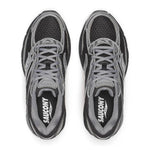 Saucony Progrid Omni 9 silver and black running shoe side view