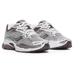 Saucony ProGrid Omni 9 white and brown running shoe side view
