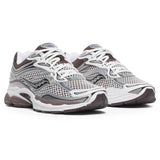 Saucony ProGrid Omni 9 white and brown running shoe side view