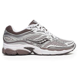 Saucony ProGrid Omni 9 white and brown running shoe side view