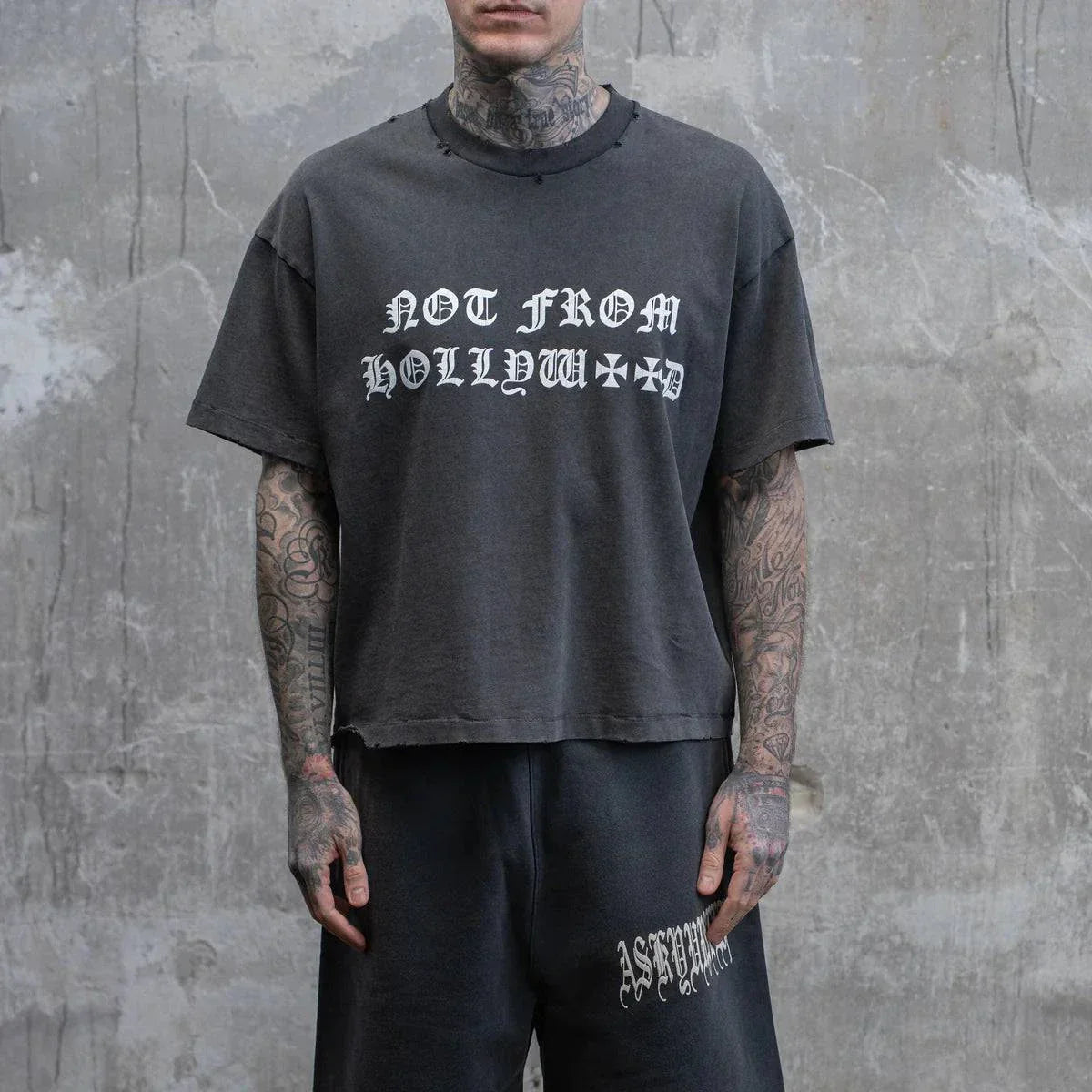 Vintage black Askyurself Not From Hollywood T-shirt featuring Acne Studios design