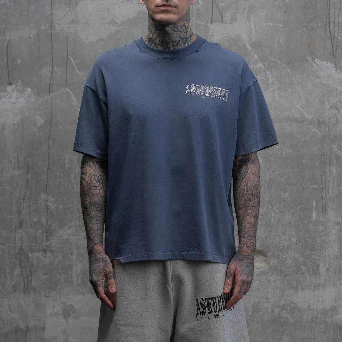 Askyurself Parental T-Shirt Vintage Navy by Acne Studios displayed on a white background