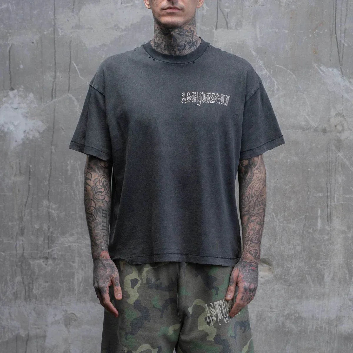 Askyurself vintage black parental t-shirt with Acne Studios branding