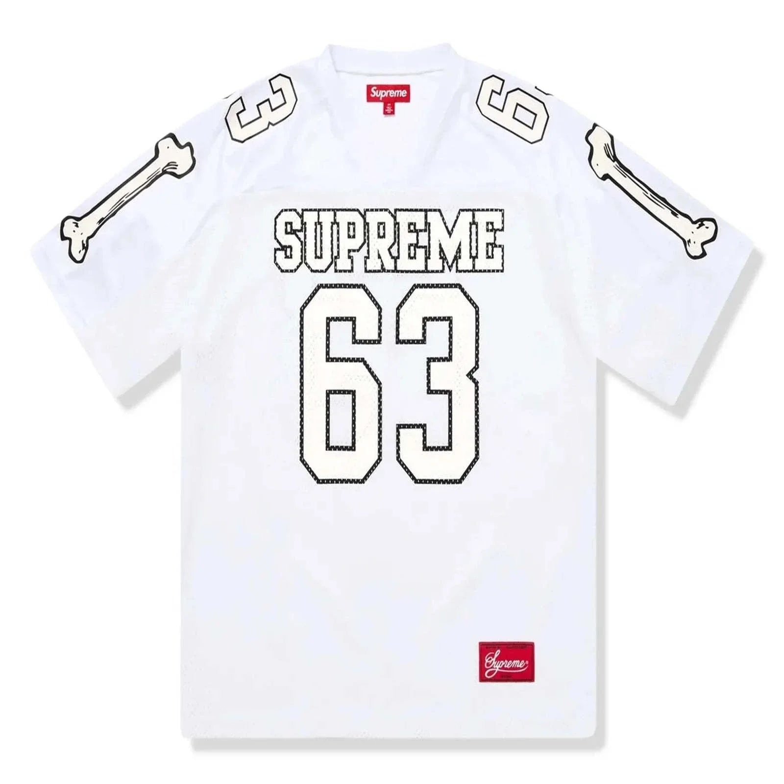 Supreme Bones white football jersey FW25 edition