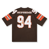 Supreme Sequin Football Jersey Brown FW25 stylish sportswear