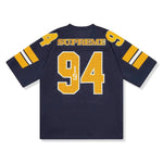 Supreme Sequin football jersey in navy blue FW25 collection
