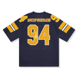 Supreme Sequin football jersey in navy blue FW25 collection