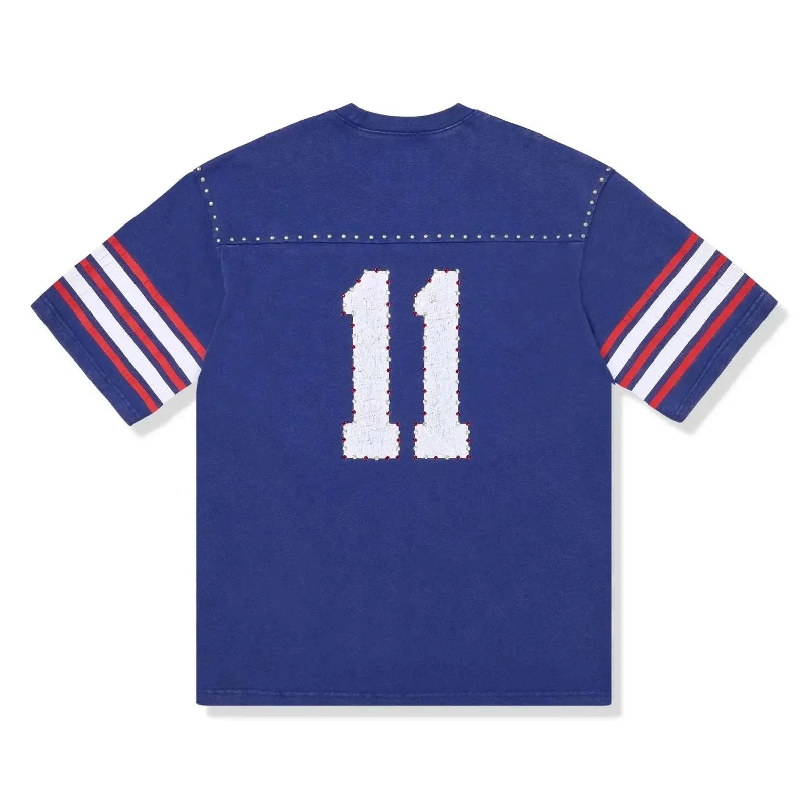 Blue Supreme studded short-sleeve top SS26