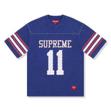 Blue Supreme Studded short-sleeve top SS26 design