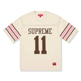 Supreme Studded cream short-sleeve top SS26