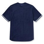 Supreme Ultrasuede Mesh navy blue baseball jersey
