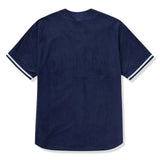 Supreme Ultrasuede Mesh navy blue baseball jersey